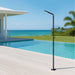 Costera Cala Minimalist Cold Water Outdoor Shower with Curved Wand Head – Matte Black