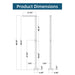 Costera Coral Square Cold Water Outdoor Shower Column with Linear Rain Head – Matte Black