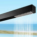 Costera Coral Square Cold Water Outdoor Shower Column with Linear Rain Head – Matte Black