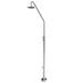 Costera Duna Freestanding Cold Water Outdoor Shower with 10" Rain Head & Foot Rinse Spout – Brushed Nickel