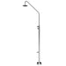 Costera Duna Freestanding Cold Water Outdoor Shower with 10" Rain Head & Foot Rinse Spout – Brushed Nickel