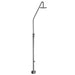 Costera Duna Freestanding Cold Water Outdoor Shower with 10" Rain Head & Foot Rinse Spout – Brushed Nickel