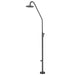 Costera Duna Matte Black Outdoor Shower Column with 10" Rain Head & Foot Wash Spout