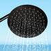 Costera Duna Matte Black Outdoor Shower Column with 10" Rain Head & Foot Wash Spout