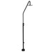 Costera Duna Matte Black Outdoor Shower Column with 10" Rain Head & Foot Wash Spout