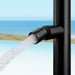 Costera Duna Matte Black Outdoor Shower Column with 10" Rain Head & Foot Wash Spout
