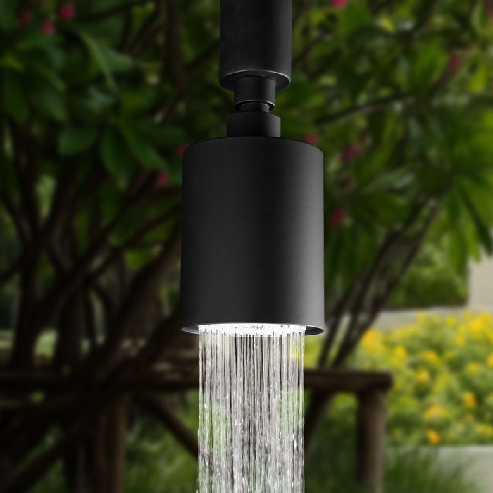 Costera Faro Cold Water Outdoor Shower with Cylinder Spray Head – Matte Black