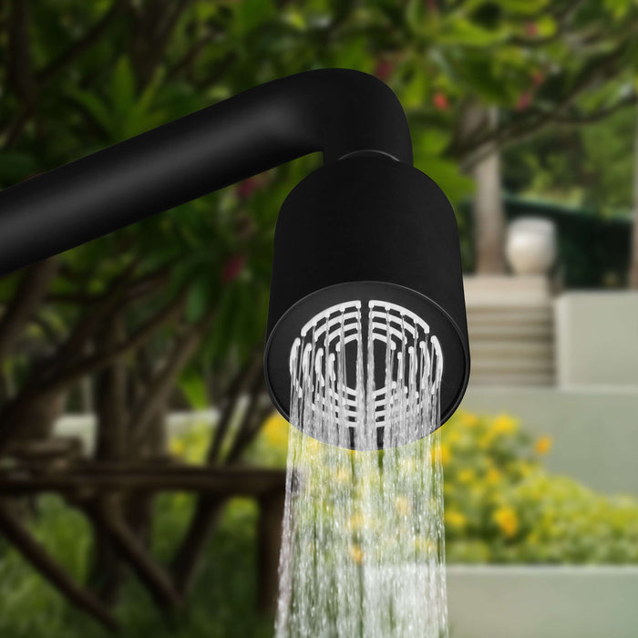 Costera Faro Cold Water Outdoor Shower with Cylinder Spray Head – Matte Black