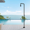 Costera Faro Cold Water Outdoor Shower with Cylinder Spray Head – Matte Black