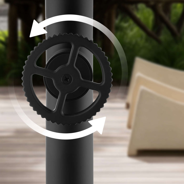 Costera Faro Cold Water Outdoor Shower with Cylinder Spray Head – Matte Black