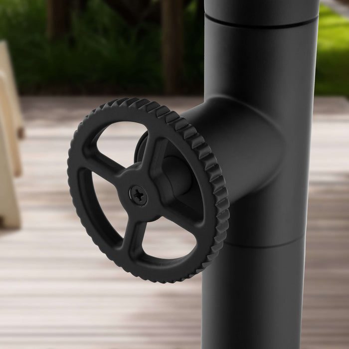 Costera Faro Cold Water Outdoor Shower with Cylinder Spray Head – Matte Black