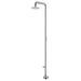 Costera Isla 2-Function Cold Water Outdoor Shower with 10" Rain Head & Foot Rinse – Brushed Nickel