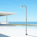 Costera Isla 2-Function Cold Water Outdoor Shower with 10" Rain Head & Foot Rinse – Brushed Nickel