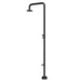Costera Isla Matte Black Outdoor Shower Column with Rain Head & Foot Wash Spout