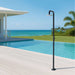 Costera Isla Matte Black Outdoor Shower Column with Rain Head & Foot Wash Spout