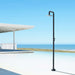 Costera Isla Matte Black Outdoor Shower Column with Rain Head & Foot Wash Spout