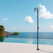 Costera Isla Matte Black Outdoor Shower Column with Rain Head & Foot Wash Spout
