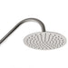 Costera Luna Push-Button Cold Water Outdoor Shower with Self-Closing Valves & Foot Spout – Brushed Nickel