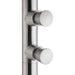 Costera Luna Push-Button Cold Water Outdoor Shower with Self-Closing Valves & Foot Spout – Brushed Nickel