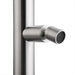 Costera Luna Push-Button Cold Water Outdoor Shower with Self-Closing Valves & Foot Spout – Brushed Nickel