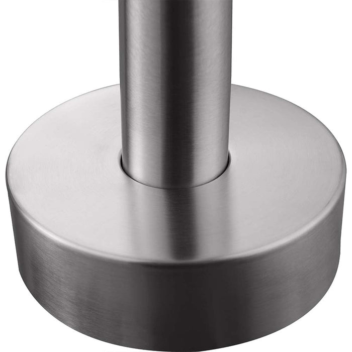 Costera Luna Push-Button Cold Water Outdoor Shower with Self-Closing Valves & Foot Spout – Brushed Nickel
