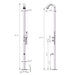 Costera Marbella Poolside Outdoor Shower with Hand Wand & Foot Wash Station – Brushed 316 Stainless Steel
