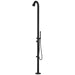 Costera Marbella Matte Black Exterior Shower Column with Hand Sprayer & Foot Rinse, Hot & Cold