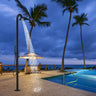 Costera Marbella Matte Black Exterior Shower Column with Hand Sprayer & Foot Rinse, Hot & Cold