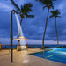 Costera Marbella Matte Black Exterior Shower Column with Hand Sprayer & Foot Rinse, Hot & Cold