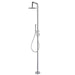 Costera Marea Hot & Cold Outdoor Shower with 10" Rain Head & Handheld Sprayer – Brushed Nickel