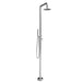 Costera Marea Hot & Cold Outdoor Shower with 10" Rain Head & Handheld Sprayer – Brushed Nickel