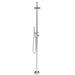 Costera Marea Hot & Cold Outdoor Shower with 10" Rain Head & Handheld Sprayer – Brushed Nickel