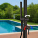 Costera Marea Matte Black Hot & Cold Outdoor Shower Column with Hand Shower