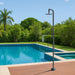 Costera Marea Matte Black Hot & Cold Outdoor Shower Column with Hand Shower
