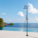 Costera Marea Matte Black Hot & Cold Outdoor Shower Column with Hand Shower