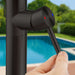 Costera Marea Matte Black Hot & Cold Outdoor Shower Column with Hand Shower