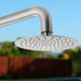 Costera Ola Freestanding Cold Water Outdoor Rain Shower, 10" Head – Brushed Nickel