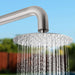Costera Ola Freestanding Cold Water Outdoor Rain Shower, 10" Head – Brushed Nickel