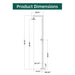 Costera Ola Freestanding Cold Water Outdoor Rain Shower, 10" Head – Brushed Nickel