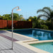 Costera Ola Freestanding Cold Water Outdoor Rain Shower, 10" Head – Brushed Nickel
