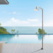 Costera Ola Freestanding Cold Water Outdoor Rain Shower, 10" Head – Brushed Nickel