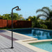 Costera Ola Matte Black Outdoor Rain Shower Column for Pools & Patios, 10" Head