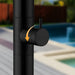 Costera Ola Matte Black Outdoor Rain Shower Column for Pools & Patios, 10" Head