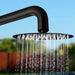 Costera Ola Matte Black Outdoor Rain Shower Column for Pools & Patios, 10" Head