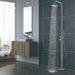 Costera Playa Freestanding Backyard Rain Shower with Handheld Sprayer – Brushed Stainless