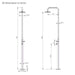 Costera Playa Freestanding Backyard Rain Shower with Handheld Sprayer – Brushed Stainless