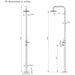 Costera Playa Matte Black Outside Shower for Pool Decks, Rain Head + Hand Shower, Hot & Cold