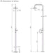 Costera Playa Matte Black Outside Shower for Pool Decks, Rain Head + Hand Shower, Hot & Cold