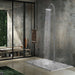 Costera Sereno 96-Inch Rainfall Outdoor Shower Tower with Foot Rinse – Brushed Stainless Steel