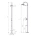 Costera Sereno 96-Inch Rainfall Outdoor Shower Tower with Foot Rinse – Brushed Stainless Steel